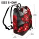 thumbnail image 2 of Balery Red Wine Rose Mochila de Cuero para Mujeres, Gran Capacidad, Bolsa de Viaje Multifuncional, Mochila de Cuero y Bolsa de Hombro para Mujeres, 2 of 4