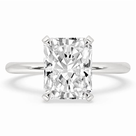 GIMELIS 1 to 3 Carat Radiant Cut Lab Grown Diamond Engagement Ring 14K White Gold