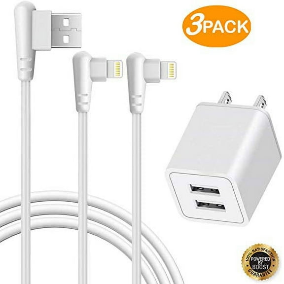 Charger Kit, 2-Pack Epacks 10FT/3M Extra Long Travel Charging Cables Data Cord with 2.4A/5V 2-Port USB Cube Power Adapter Wall Plug Compatible with , Mobile Digital Device