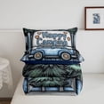 thumbnail image 5 of Catabedysis Cartoon Camping Full Size Comforter Sets,Happy Camping Camper Print Bedding Comforter Set For Boys,Multicolor,Navy Blue Reversible,3 Pieces,1 Comforter and 2 Pillowcases, 5 of 7