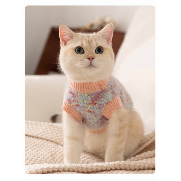 Classic Dog Sweater, Dog Sweatshirt, Dog Winter Clothes for Small Dogs Boy Girl, Pet Pullover Jumper, Cat Apparel,Blue-S