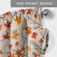 thumbnail image 6 of Maple Leaf Farmhouse Short Window Curtain Valances, Autumn Country Tree Retro Thanksgiving Rod Pocket Kitchen Valances for Living Room Bedroom Bathroom Cafe 54" x 18", 6 of 8