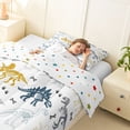thumbnail image 4 of Erosebridal Colorful Dino Twin Comforter Sets for Kids, Dinosaur Print Bedding Set, White, 4 of 6