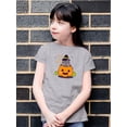 thumbnail image 2 of Halloween Kitten In Pumpkin T-Shirt Juniors -Image by Shutterstock,  Medium, 2 of 4
