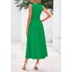 thumbnail image 2 of Vestido PRETTYGARDEN 2025 Midi Plisado Verde sin Mangas Talle M, 2 of 8