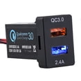 thumbnail image 1 of Chargeur de Voiture Double USB 2.0 Charge Rapide 3.0 avec Protection contre les Courts-Circuits, 1 of 3