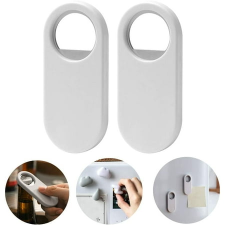 

ISHANTECH 2 Pack Stainless Steel Flat Beer Bottle Opener Magnetic Bottle Openers Quality Kitchen Gadgets