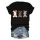 thumbnail image 1 of Camiseta de manga corta con estampado navideño y cuello redondo para mujer, moda actual, 1 of 6