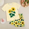 thumbnail image 2 of Toddler Baby Girl Clothes Cute Summer Short Sleeve T-Shirt Tops Shorts Clothes Sets Baby Girl Outfits,Toddler Sizes 6-12 Months 12-24 Months 2t 3t 4t 5t 6t 7t 8t 9t Children 7-8 Years, 2 of 4