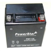 PowerStar PM7-12L-18 YTX7L-BS KMG Maintenance Free 12V Battery for Powersport Sportbikes Cruisers SMF