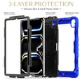 thumbnail image 3 of FJLBDE Case for iPad Pro 13 Inch (M4 2024/M5 2025), Rugged Shockproof Tablet Cases Cover with Kickstand Shoulder Strap, Blue, 3 of 7