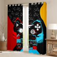 thumbnail image 2 of Homewish Video Game Blackout Curtains Set of 2 (52x84 Each) for Female Men Adults,Blue Red Yellow Window Curtains,Gradient Gamepads Curtains and Drapes,Microfiber Bedroom Decor, 2 of 6