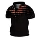 thumbnail image 1 of Men's Vintage Outdoor Hiking Short Sleeve Printed T-Shirt Breathable Button V Neck Short Sleeve Top M, 1 of 3