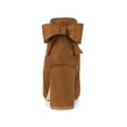 thumbnail image 2 of BLISSFUL STEP Women's Boots Faux Suede Bow Decor Chunky High Heel Round Toe Side Zipper Booties Brown 8, 2 of 8