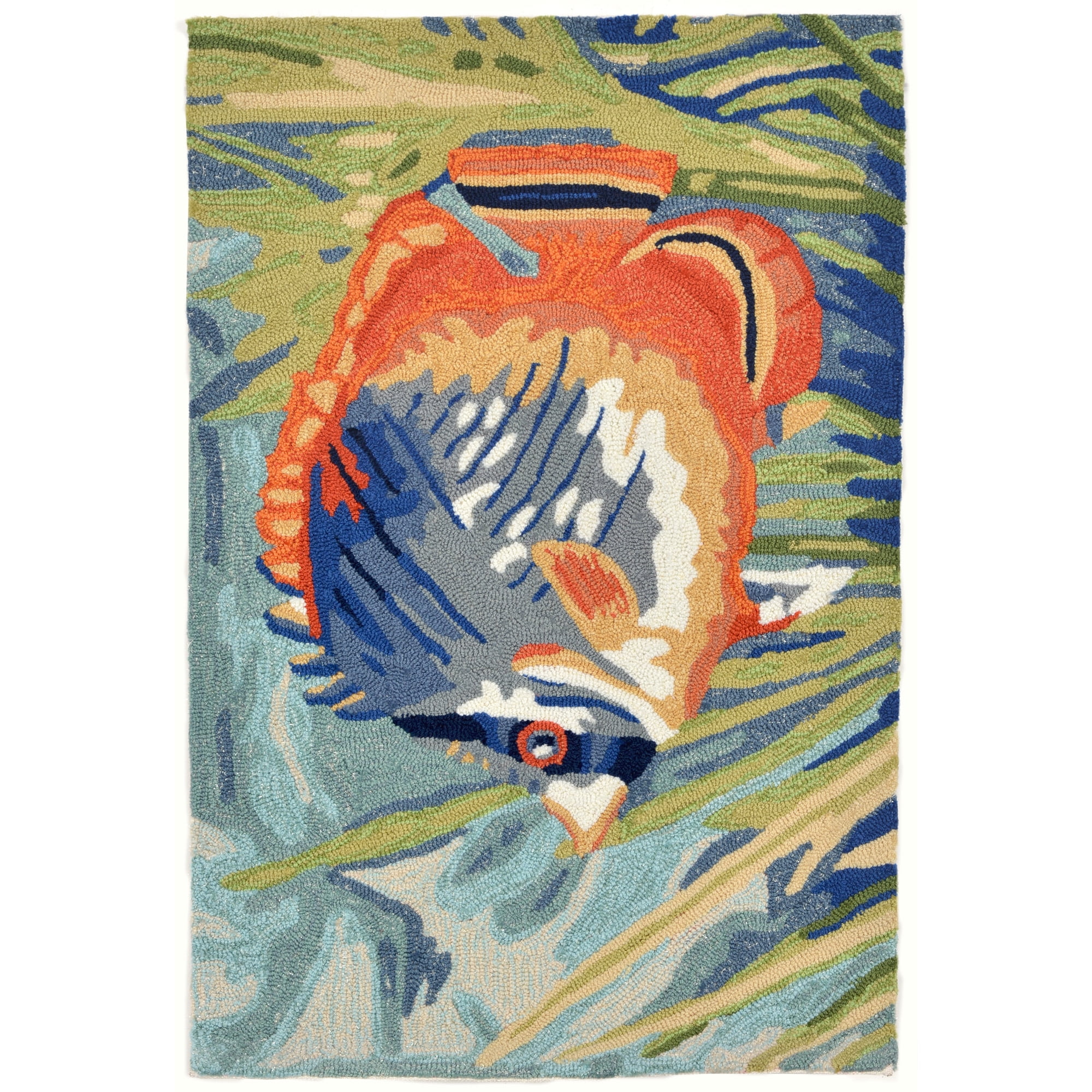 Liora Manne Ravella Tropical Fish Indoor/Outdoor Rug Blue 30"X48