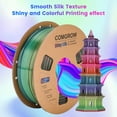 thumbnail image 6 of Comgrow Silk PLA 3D Printer Filament, Rainbow Colors, 1.75mm, Accuracy +/- 0.02 mm, Candy Series, 1KG, 6 of 7