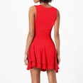 thumbnail image 3 of Women's Square Neck Sleeveless A-Line Mini Dress Ruffle Layered Skater Dress Casual Summer Dress, 3 of 8