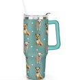 thumbnail image 2 of Gift for Dog Lovers Cute Dog Tumbler for Women - 40oz Dog Tumblers with Handle Straw and Lid Tumbler Cup Travel Coffee Mug, 2 of 7