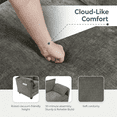 thumbnail image 4 of 108" Cloud Sectional Sofa, Modern Chenille L Shaped Couch with Reversible Chaise, Deep Seat 3 Seat Modular Sectional Couch with Pillows, Comfy Upholstered Couch for Living Room Apartment (Gray), 4 of 7