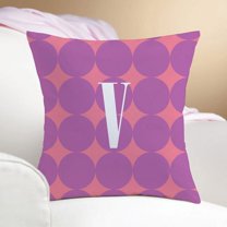 Personalized Purple Polka Dots Pillow