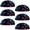 Multicolored 2, variant on PhooArto 6 Pcs Cup Drawer Pulls, Color Electric Guitars Pattern Shell Shape Handles Cabinet Knobs for Dresser Cupboard Closet Wardrobe with Screws