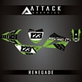 thumbnail image 2 of Attack Graphics Custom Renegade Complete Bike Graphics Kit for Kawasaki KLX110R 2023, 2 of 3