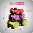 thumbnail image 4 of HolaHatha Neoprene Dumbbell Weight Set with Rack 2-5 lbs, 4 of 8