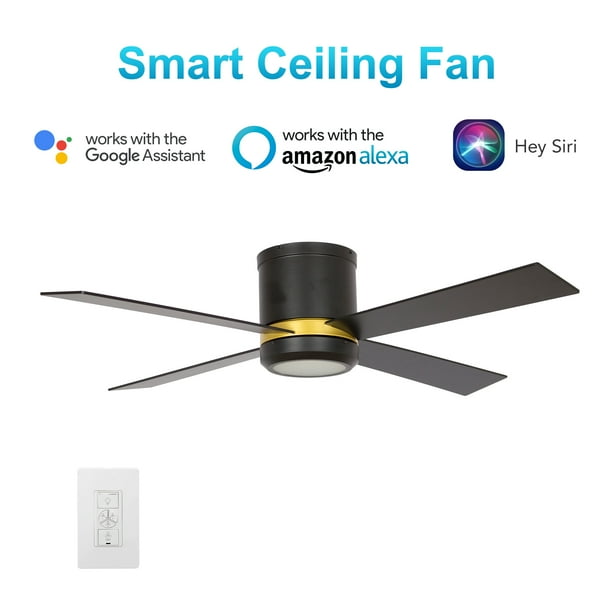 Trifecte Arlo 52 Smart Ceiling Fan With Light 4 Blades Black Gold Finish Com Trifecte Arlo 52 Smart Ceiling Fan, Wink Compatible Ceiling Fan