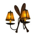 thumbnail image 2 of Meyda Tiffany 163504 Paddle 2 Light 19" Tall Wall Sconce - Black, 2 of 6
