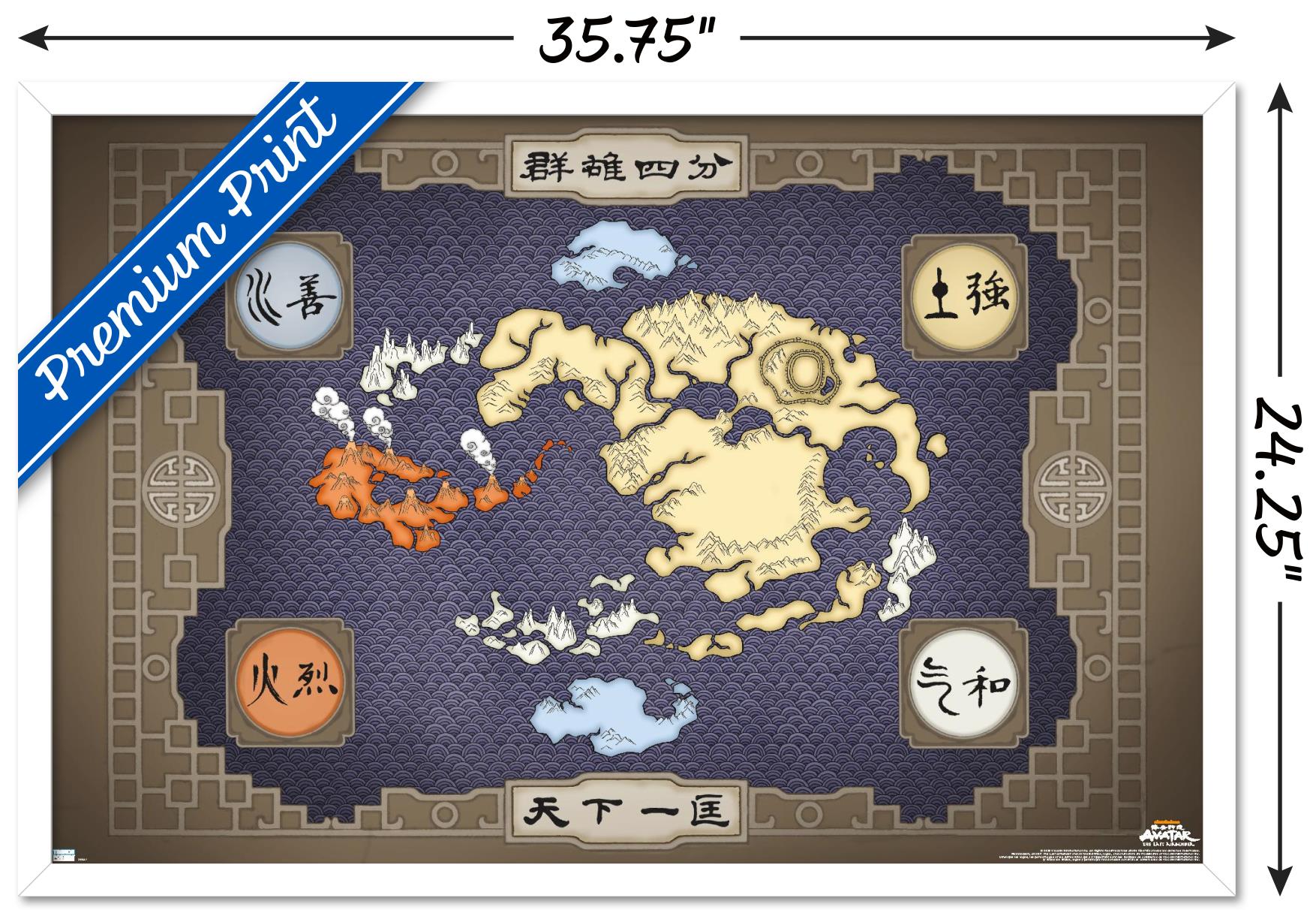 Avatar - Map Wall Poster, 22.375" x 34", Framed