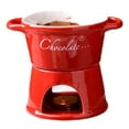 thumbnail image 1 of Dsscvnef Fondue Cup Chocolate Fondue Melt Mug Warmer With Fork Ceramic N Ostalgia Cheese Fondue Pot It’s for Melting Chocolate Cheese or Caramel Cooking Utensils Set Rice Cooker Small, 1 of 4