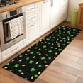 thumbnail image 2 of St. Patrick's Day 2'x6' Runner Rugs for Hallway Kitchen Bedside Non Slip, Green Shamrock Gold Coin Minimalist Black Entryway Rug Runners with Rubber Backing, Long Carpet Runner for Laundry Room, 2 of 8