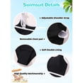 thumbnail image 5 of Usaibhir Girls Swimsuit Two Piece High Waist Athletic Piping Girls Bathing Suit Cute Fashion Classic Bikinis Set Kids Swim Suits 9-15T, 5 of 8