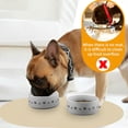 thumbnail image 3 of Estera de comida para perros, estera impermeable para cuenco para perros, estera de cuero para perros para comida y agua, estera de comida para mascotas estilo 1, 3 of 6