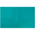 thumbnail image 2 of JAM Paper Medium Weight Plastic Presentation Folder, Teal, Pack of 6, 2 of 4