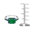 thumbnail image 4 of SZUL Women's 2 1/2 Carat Emerald Cut Emerald and 1/3 CTW Blue Diamond Ring in 10K White Gold, 4 of 6