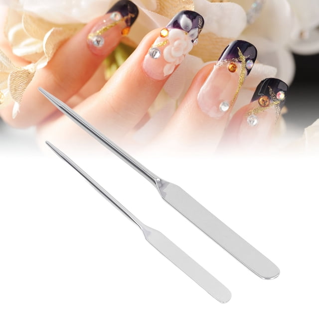 Makeup Foundation Spatula, Stainless Steel Nail Makeup Spatula Set For Manicure Use