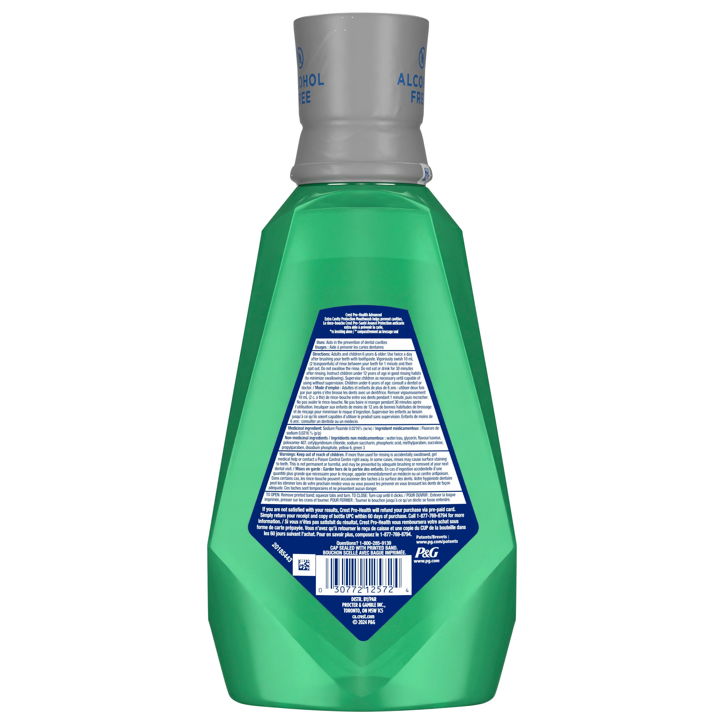 Rince-bouche Crest Pro-Santé Avancé Protection anticarie maximale, menthe douce, 1 L Purée - 113 ml