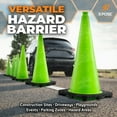 thumbnail image 7 of 28” Lime Green Traffic Cone - 6 Pack - Premium PVC Safety Cone for Parking, Caution, Construction, Road Crews, Emergency Vehicle - Xpose Safety, 7 of 7