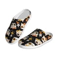 thumbnail image 2 of Fotbe Flower Fox Pattern Women's Fuzzy Curly Fur Memory Foam Loafer Slippers Indoor Outdoor Slippers Winter Home Shoes-40/41, 2 of 7