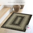 thumbnail image 3 of Maples Rugs Marion Bohemian Braided-Style Print Area Rug – Made in USA – Washable, Non-Slip Low-Profile Small Indoor Rug for Entryway & Kitchen, 46" x 30", Black, 3 of 5