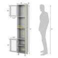 thumbnail image 3 of Costway 71'' Tall Tower Bathroom Storage Cabinet Organizer Display Shelves Bedroom Grey, 3 of 11