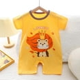 thumbnail image 3 of Zwiiyzr Baby Girls Boys Romper Cartoon Short Sleeve Baby Jumpsuit Romper Cotton Breathable Baby Clothes Yellow, 3 of 3