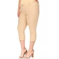 thumbnail image 2 of Moa Collection Women's Plus Size Slim Fit Pocket Jeggings Capri Pants for Everyday Wear, 2 of 6