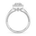 thumbnail image 3 of AFFY 1.40 Carat (ctw) Halo Solitaire Engagement Ring For Womens, Round Lab Created Moissanite Promise Ring For Her In 14k White Gold Over Sterling Silver | VVS1 Quality Ring Size-9.5, 3 of 5