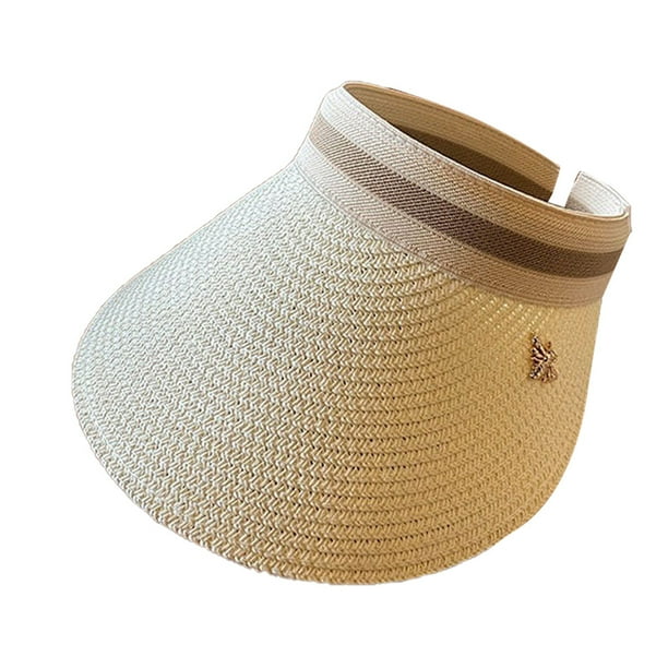Sombrero de visera solar de ala ancha, gorra de playa de verano plegable