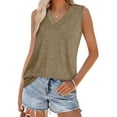 thumbnail image 2 of yillto Womens Basic Tank V Neck Sleeveless Summer Causal Solid Color Loose Shirts Clothes for Women, 2 of 7