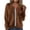 Brown, variant on UQJfacai Bomber Jacket Women Textured Lightweight Zip Up Jackets Fashion Fall Coats Long Sleeve Causal Outerwear with Pockets