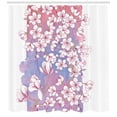 thumbnail image 3 of Ambesonne Magnolia Shower Curtain, Japanese Spring Bloom, 69"Wx84"L, Lavender Pink and Green, 3 of 3