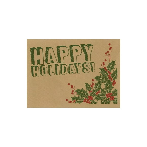 LUXPaper #17 Mini Envelopes | 2 11/16" x 3 11/16" | Happy Holidays - Grocery Bag Brown | 70lb. Text | 50 Qty
